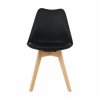 Plastová jedálenská stolička - BALI, Čierna ekokoža – detail 18