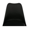 Plastová jedálenská stolička - BALI, Čierna ekokoža – detail 7