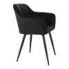Dizajnové kreslo - TOPAZ, Čierna ekokoža – detail 4