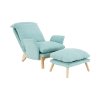 Relaxačné kreslo s podnožkou - ZANDER, Mentolová látka – detail 7