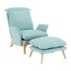 Relaxačné kreslo s podnožkou - ZANDER, Mentolová látka