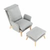 Relaxačné kreslo s podnožkou - ZANDER, Sivá látka – detail 13