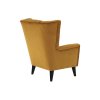 Ušiakové kreslo - RODEZA, Žltá látka – detail 13