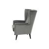 Ušiakové kreslo - RODEZA, Sivá látka – detail 11