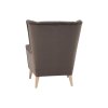 Ušiakové kreslo - RODEZA, Sivohnedá látka – detail 6