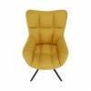 Otočné kreslo - KOMODO, Žltá látka – detail 10