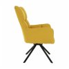 Otočné kreslo - KOMODO, Žltá látka – detail 12