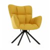 Otočné kreslo - KOMODO, Žltá látka – detail 15