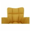 Otočné kreslo - KOMODO, Žltá látka – detail 7