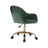 Luxusné kreslo - EROL, Zelená zamatová látka – detail 3