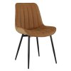 Jedálenská stolička - HAZAL, Hnedá ekokoža