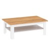 Konferenčný stolík – LANZETTE, Biela/dub