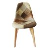 Jedálenská stolička - SALEVA, Patchwork ekokoža – detail 2