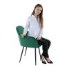 Dizajnové kreslo - ZIRKON, Smaragdová zamatová látka – detail 11