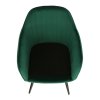 Dizajnové kreslo - ZIRKON, Smaragdová zamatová látka – detail 7