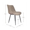 Jedálenská stolička - SARIN, Sivohnedá zamatová látka – detail 1