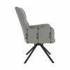 Otočné kreslo - KOMODO, Sivá látka – detail 3