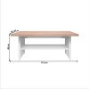 Konferenčný stolík – TOPTY, Biela/dub sonoma