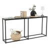 Konzolový stolík – BUSTA, Sivá/čierna