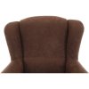 Ušiakové kreslo s taburetom - ASTRID, Hnedá látka – detail 6