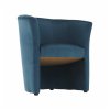 Klubové kreslo - CUBA, Modrá látka – detail 4