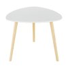 Príručný stolík – TAVAS, Biela/natural