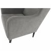 Ušiakové kreslo - BREDLY, Sivá látka – detail 5