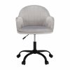 Luxusné kreslo - EROL, Sivá zamatová látka – detail 7