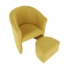 Klubové kreslo - ROSE, Žltá látka – detail 17