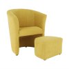 Klubové kreslo - ROSE, Žltá látka – detail 18