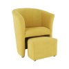 Klubové kreslo - ROSE, Žltá látka – detail 6