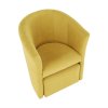 Klubové kreslo - ROSE, Žltá látka – detail 8