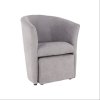 Klubové kreslo - ROSE, Sivá látka – detail 2