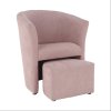 Klubové kreslo - ROSE, Ružová látka – detail 9