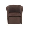 Klubové kreslo - ROSE, Hnedá látka – detail 5