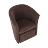Klubové kreslo - ROSE, Hnedá látka – detail 7