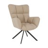 Otočné kreslo - KOMODO, Béžová látka – detail 12