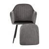Dizajnové kreslo - ZIRKON, Sivá zamatová látka – detail 15