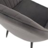 Dizajnové kreslo - ZIRKON, Sivá zamatová látka – detail 6
