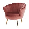Luxusné kreslo - NOBLIN, Ružová zamatová látka – detail 14