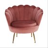 Luxusné kreslo - NOBLIN, Ružová zamatová látka – detail 16