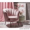 Luxusné kreslo - NOBLIN, Ružová zamatová látka – detail 1