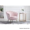 Luxusné kreslo - NOBLIN, Ružová zamatová látka – detail 6