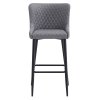 Barová stolička - CEZARIA, Sivá látka – detail 1