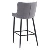 Barová stolička - CEZARIA, Sivá látka – detail 2