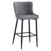 Barová stolička - CEZARIA, Sivá látka