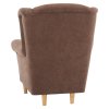Ušiakové kreslo - CHARLOT, Hnedá látka – detail 5