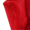 Ušiakové kreslo - CHARLOT, Červená látka – detail 4