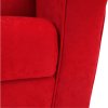 Ušiakové kreslo - CHARLOT, Červená látka – detail 7