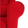 Ušiakové kreslo - CHARLOT, Červená látka – detail 8